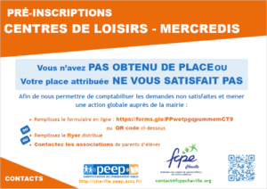 Affiche questionnaire inscriptions periscolaires 2019-2020