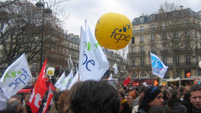 Manifestation FCPE à Paris