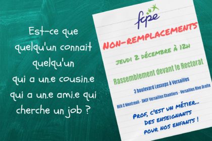 Prof c'est un métier, mobilisation le 2 décembre 2021