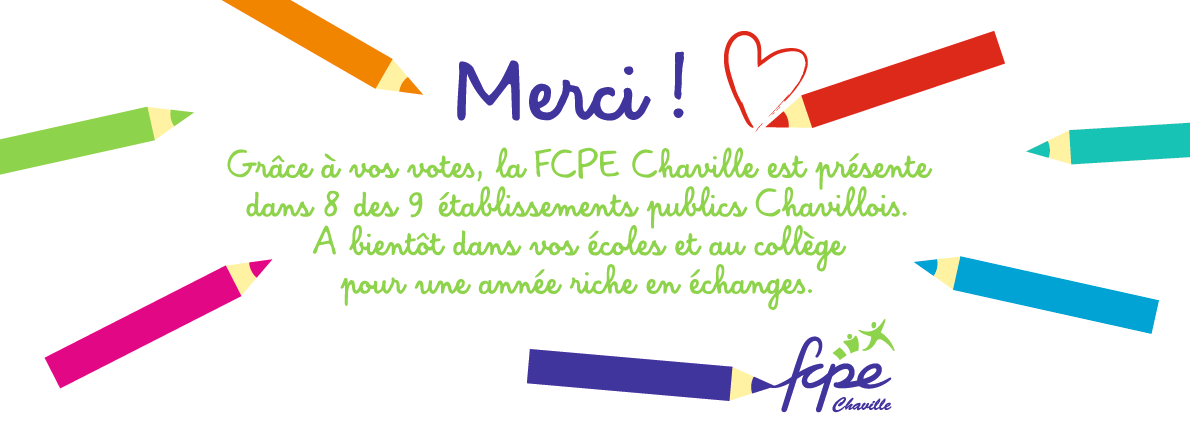 la FCPE chaville est présente dans 8 écoles chavilloises